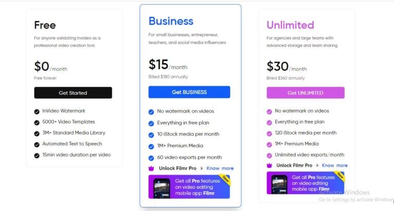 Pricing-Invideo